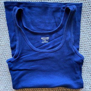 Mossimo Blue Cotton Tank Top Undershirt